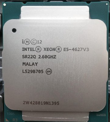 【含稅】Intel Xeon E5-4627 V3 2.6G 10C10T 135W 2011-3 QS正顯CPU一年保