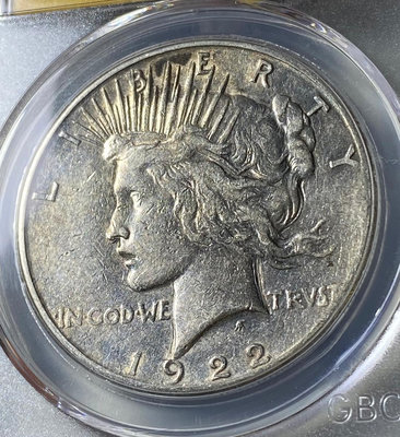 公博AU55 美國和平女神銀幣，經典美國銀幣，1美，重26841