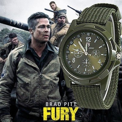 男士軍用精工錶 5色 編織帆布錶帶 軍用機械錶 指針式電子錶 手錶男生 當兵手錶 男友禮物 男錶-極巧3C