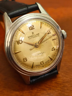瑞士百年靈古董自動機械男錶，經典f690系列機芯，因加百祿避