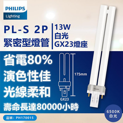 [喜萬年]含稅 PHILIPS飛利浦 PL-S 13W 865 / 2P 緊密型燈管_PH170015