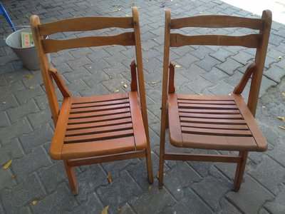 二手 早期 台灣 摺疊椅 老木椅 懷舊 擺飾 道具