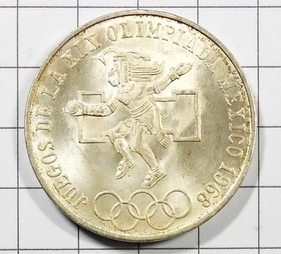 RR128 墨西哥 五輪奧運1968年鷹洋25Pesos銀幣