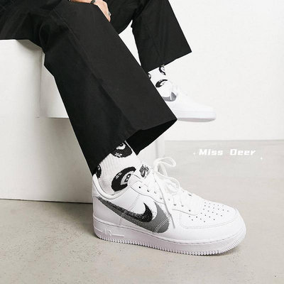Nike Air Force 1 白色 雙勾 潑墨 經典 噴漆 休閑鞋 FD0660100