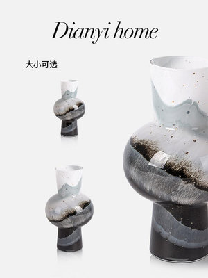 花瓶擺件客廳插花玻璃新中式小眾創意綠植鮮花水培水養高級感Ins台北有個家