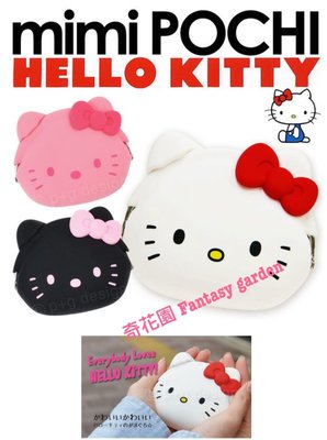 奇花園 日本Hello Kitty凱蒂貓粉紅色扣零錢包 立體防水耳扣零錢包 日本p+g design大頭款 聖誕禮物生日