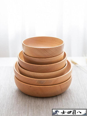 可開發票【木製】櫸木碗圓缽 木碟 整木干果收納木缽 木盤日式實木碗 沙拉碗 果盤