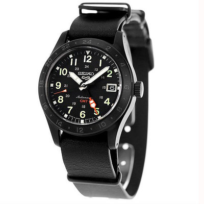 SEIKO SEIKO 5 Sports SBSC013 精工5號  39.5mm 黑色面盤 皮革錶帶 機械錶 男錶女錶