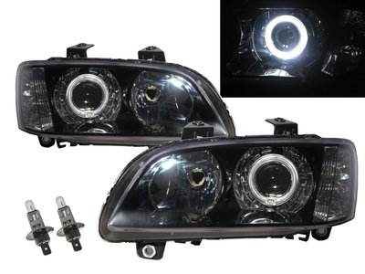 卡嗶車燈 PONTIAC 龐帝克 G8 08-09 五門車 光導LED天使眼光魚眼 大燈 黑色
