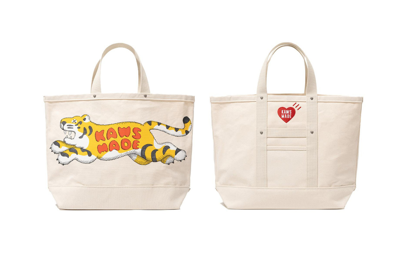 HUMAN MADE x KAWS MADE TOTE BAG LARGE #1 #2 SMALL 托特包。太陽選物