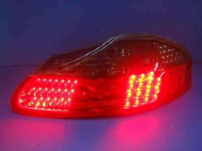 小亞車燈╠ 全新限量版PORSCHE 986 BOXSTER 紅黑 晶鑽 LED 尾燈