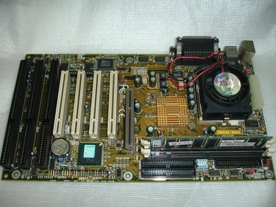DFI 友通 CB60-ZX 3組 ISA 4組 PCI 工業主機板 + CPU含風扇 + 記憶體