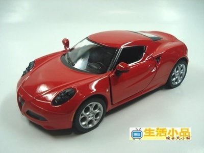 ☆生活小品☆ 模型 2013 Alfa Romeo 4C *紅色* (有迴力) 歡迎選購^^