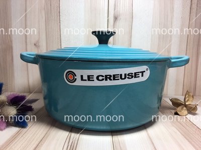 法國 LE CREUSET 鑄鐵鍋 LC鍋 22cm 加勒比藍 免費宅配