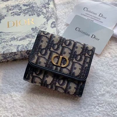 迪奧 Dior 經典老花 折 短夾