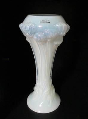 @寶瓏閣@ LALIQUE 萊儷 水晶花瓶 " 西洋牡丹 " 蛋白石色 !!!