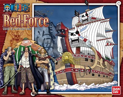 日本正版 萬代 海賊王 航海王 本格帆船 紅髮傑克 紅色勢力號 海賊船 組裝模型 日本代購