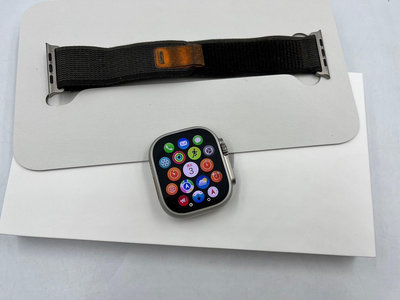 §上進心集團§ 外觀漂亮 盒裝 蘋果 手錶 Apple Watch Ultra 49mm LTE 鈦金屬 山徑風錶帶124