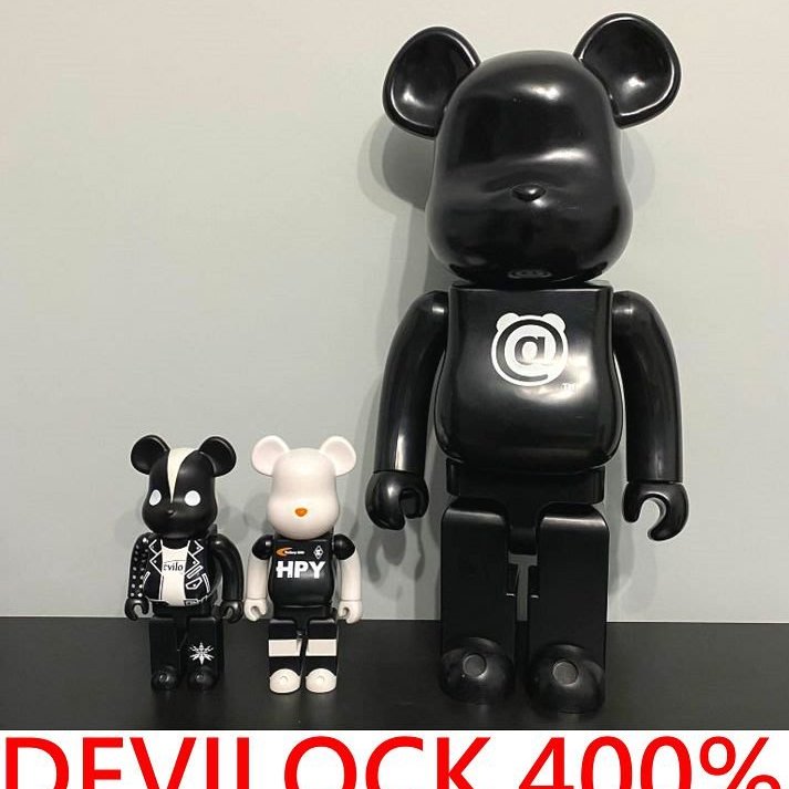 BLACK極新DEVILOCK x BE@RBRICK樂團臉譜庫柏力克熊400%小熊公仔| Yahoo