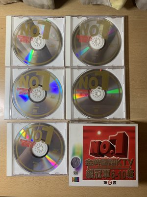 欣紘二手CD 盒裝  金牌國語KTV總冠軍6-10輯 全球華人票選冠軍歌曲排行總指標 5張VCD!