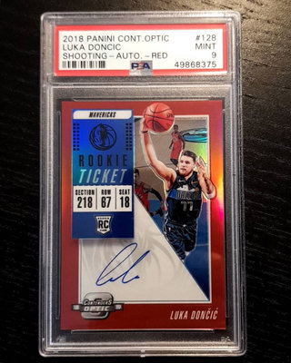 2018 contenders optic Luka doncic auto /149 psa9