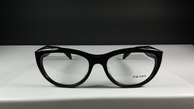 時尚精品，PRADA，光學眼鏡VPR01Q-F 1AB-101 54-17-140 黑色