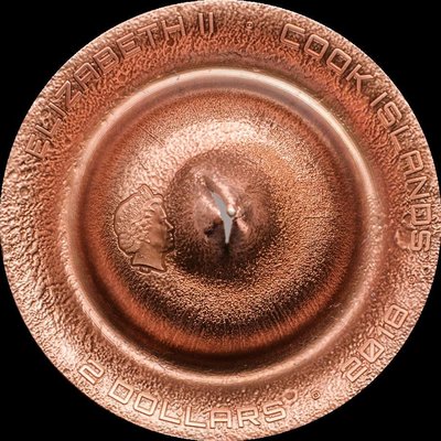 【海寧潮現貨】庫克2023年隕石系列鑲嵌摩洛哥沙漠隕石鍍銅銀幣