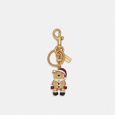 新款現貨在台😱特價中 coach 聖誕金色小熊 熊熊 吊飾 鑰匙圈 也可裝飾包包