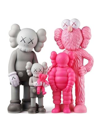 Image.台中逢甲店 KAWS Family Vinyl Figures Grey/Pink