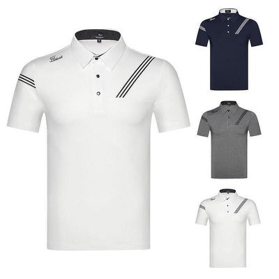 新款推薦 精品高爾夫高爾夫球衣 高爾夫球衣男 運動上衣 高爾夫球服短袖T恤Polo衫透-可開發票