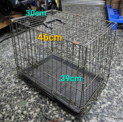 台北自取面交 二手白鐵1.5尺折疊籠 寵物籠 單門折疊式 (含底盤)