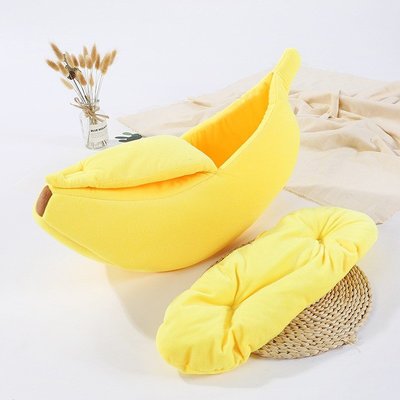 蜜袋鼯 松鼠 倉鼠 大型 水果香蕉造型 保暖窩35*13*18