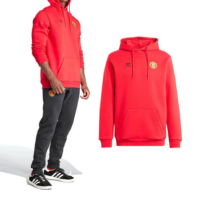 Adidas 男 紅色 曼聯 專業 足球 訓練 連帽 長袖 外套 IK8706