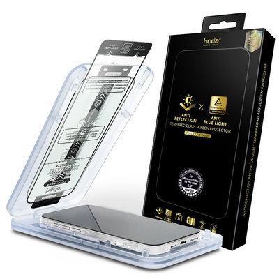 hoda 德國萊因 RPF20 抗藍光 AR抗反射 2.5D 滿版 9H 玻璃保護貼，iPhone 13 Pro Max / 13 Plus