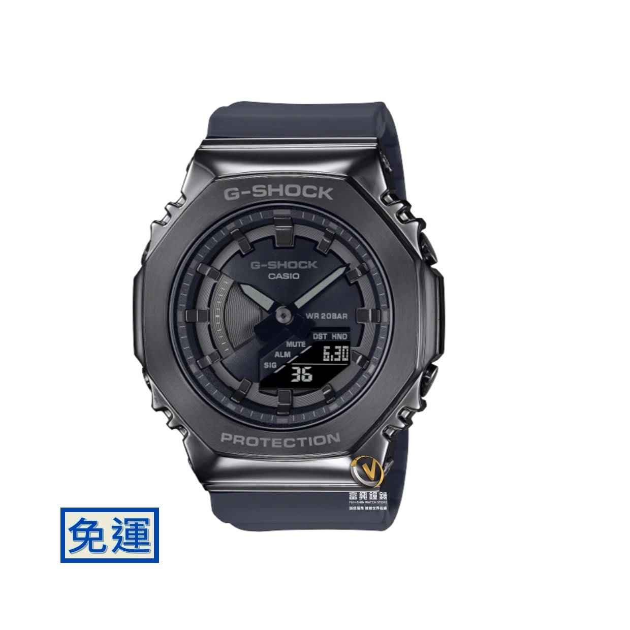 CASIO G-shock 八角殼設計造_髮絲紋金屬霧灰☆公司貨☆GM-S2100B-8A_