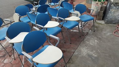 #出清#宏品二手家具館~EF82409藍色大學椅/補習班桌椅 /學生桌椅/ 兒童桌椅 大學椅 排椅 等待椅