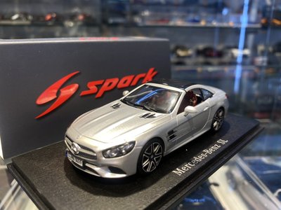 吉華科技＠Spark S8180 Mercedes-Benz SL 銀色 1/43 (樹酯車)