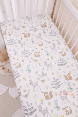100%精梳純棉台灣製造MIT-北歐風寶寶嬰兒床純棉床包(嬰兒床內徑:150*80~160*70cm適用)