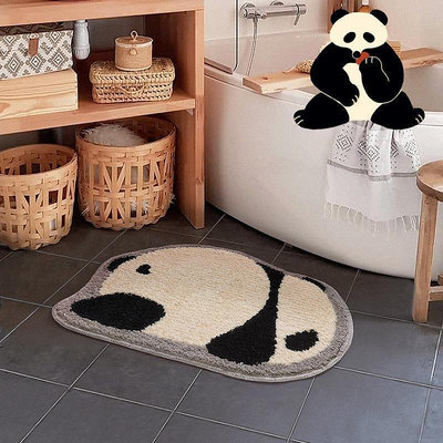 熊貓 浴室吸水地墊 絨毛 雪尼爾地毯 門口地墊 腳踏墊 防滑墊訂金