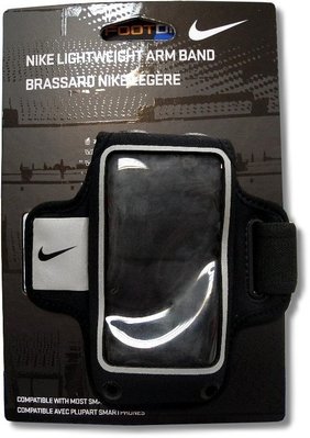 NIKE 多功能萬用臂包 慢跑臂包 自行車 跑步 防潑水 臂套 iPhon 4.8吋 黑色「喜樂屋戶外」