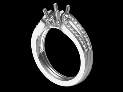 18K金鑽石1克拉空台 婚戒指鑽戒台女戒線戒 款號RD21473 特價31,600 另售GIA鑽石裸石