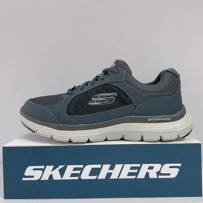 SKECHERS FLEX ADVANTAGE 4.0 男生 藍色 舒適 寬楦 防水 運動 慢跑鞋 232222WNVY