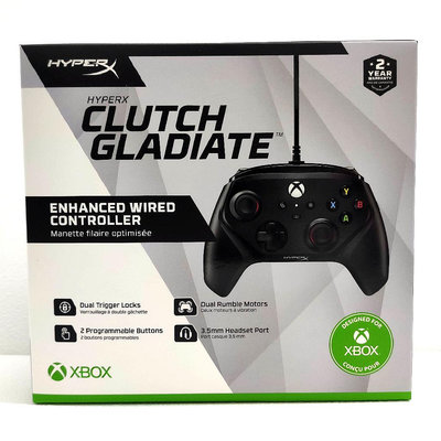 HyperX Clutch Gladiate Xbox Series X|S PC 有線控制器 微軟授權