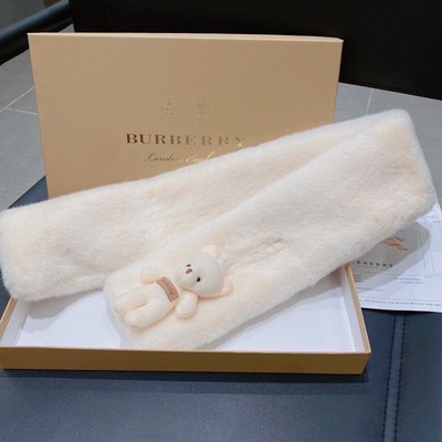 雅格精品代購 BURBERRY 時尚品牌 可愛小熊圍巾 領巾 美國代購