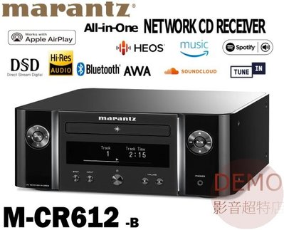 ㊑DEMO影音超特店㍿日本Marantz M-CR612 黑色 CD 網路收音擴大機