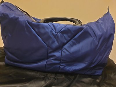 YSL全新未使用寶藍色帆布手提包行李包