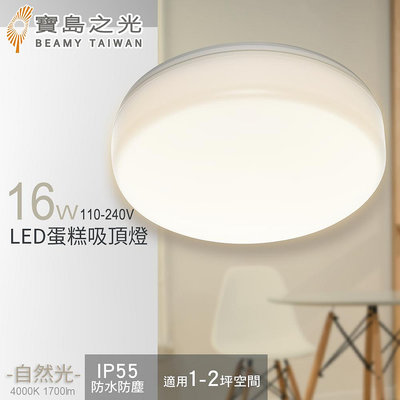 【寶島之光】16W LED 蛋糕吸頂燈(自然光) Y6S16WE