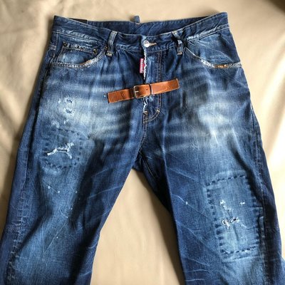 [品味人生2]保證全新正品 Dsquared 2 D2 褲襠有皮帶 工作褲 牛仔褲 SIZE48