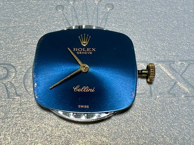勞力士 ROLEX Cellini 撤里尼 原裝 1601 手上鍊機芯 原裝龍頭 藍面