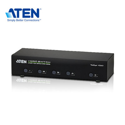 【預購】ATEN VS0401 4埠VGA/音訊切換器